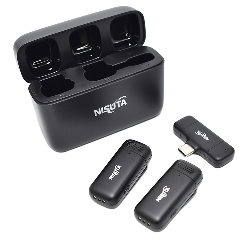 Microfono Corbatero Dual Inalambrico Nisuta Ns-micw3 Usb C